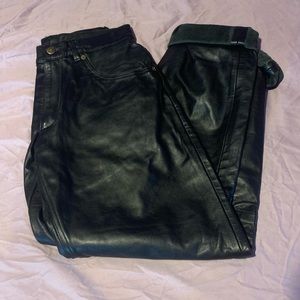 genuine leather pants
